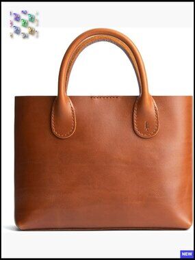 Leather Crossbody Bag with Carrying Handles Elegant Minimal Everyday Carry